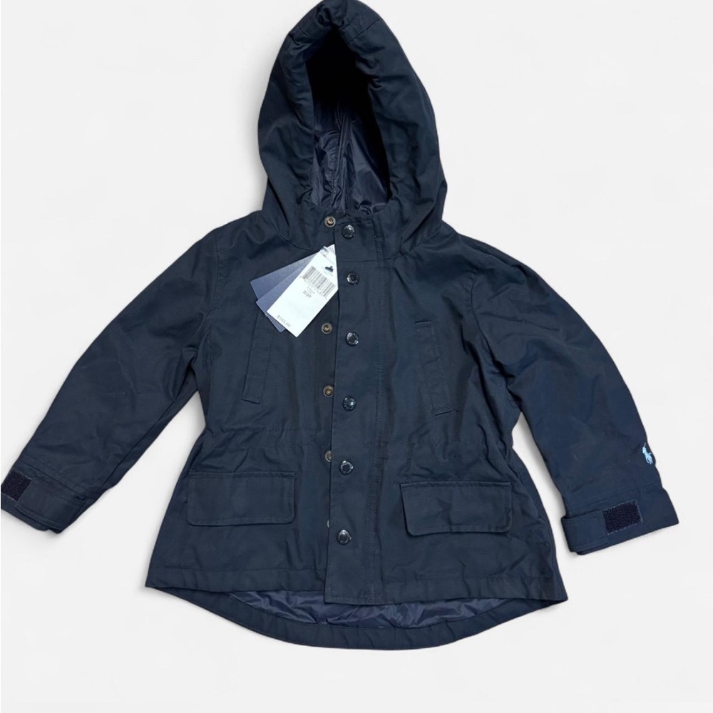NWT 2T Navy Blue POLO Ralph Lauren padded-water resistant jacket